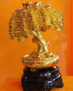 金色招財，聚寶生輝——西安高檔金色招財樹桌擺批發(fā)指南